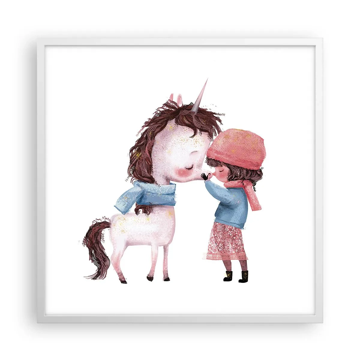 Poszter fekete keretben - Téli mese - 60x60 cm