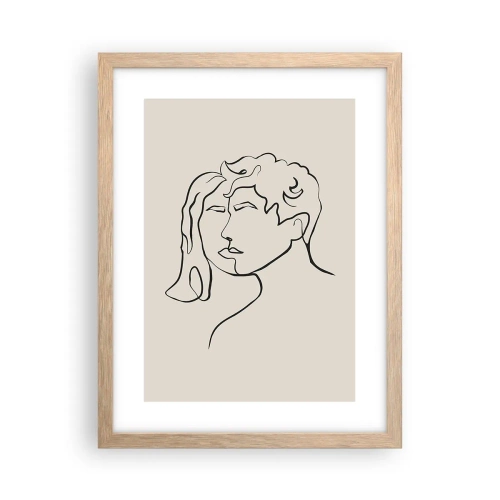 Poszter világos tölgy keretben - És egységgé vált - 30x40 cm