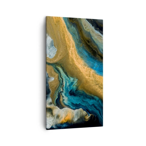 Vászonkép - Kék - sárga - kölcsönös hatások - 45x80 cm