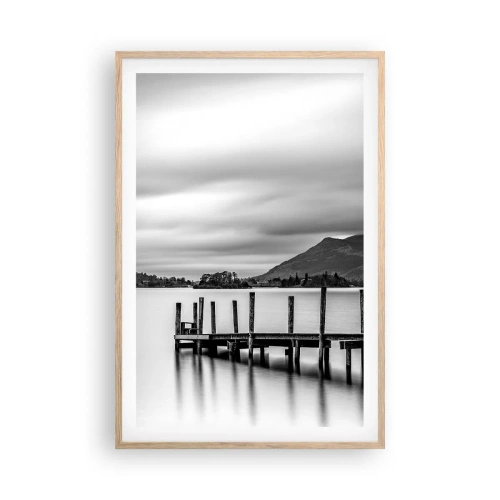 Poszter világos tölgy keretben - Szelídség és erő - 61x91 cm