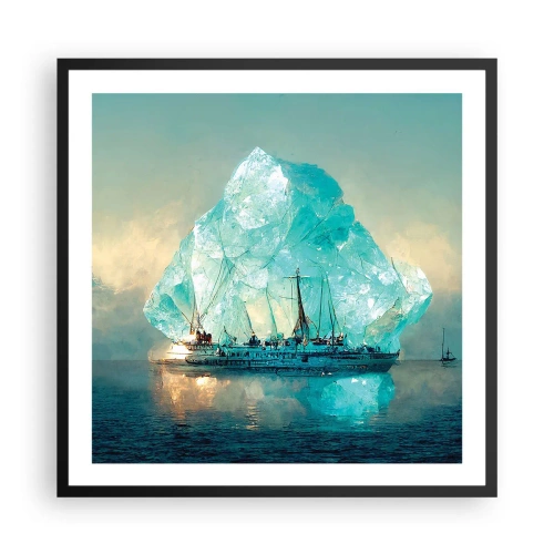 Poszter fehér keretben - Sarkvidéki gyémánt - 60x60 cm