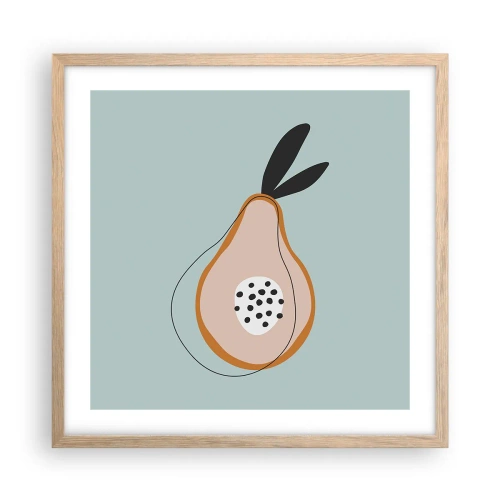 Poszter világos tölgy keretben - Behatolás a dolgok természetébe - 50x50 cm