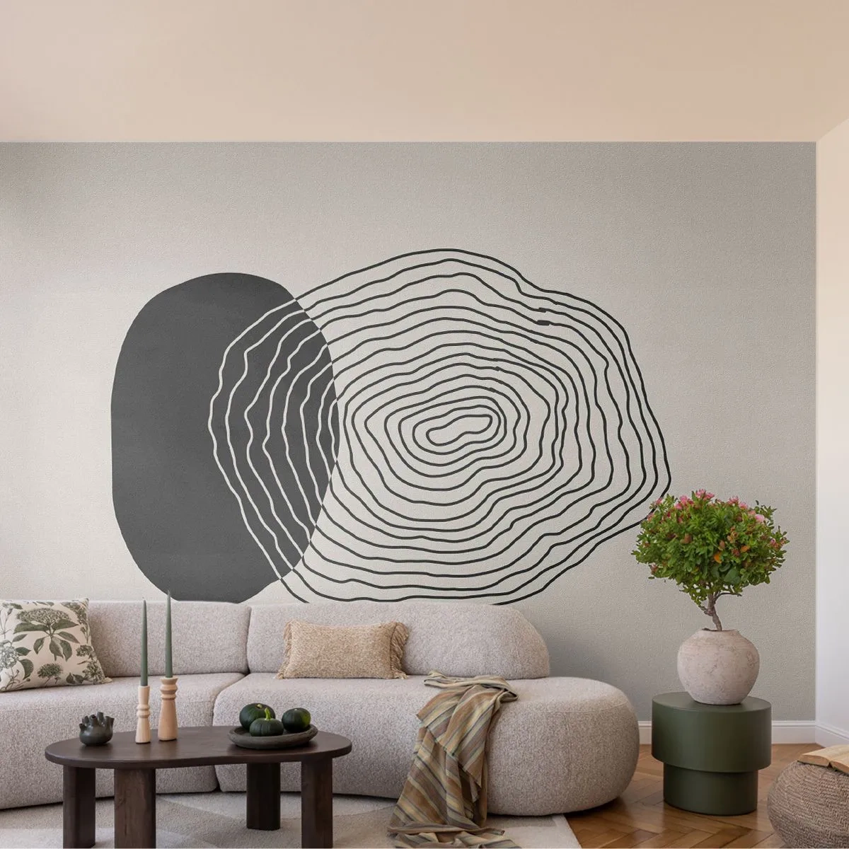 Egyedi tapéta Premium Canvas - Létezés és rángatózás - Absztrakció, Darab, Grafika