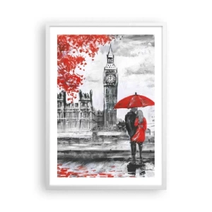 Poszter fekete keretben - Szerelmesek Londonban - 50x70 cm