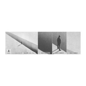 Fotótapéta Minta Premium Sand - Fényes célpont - Szakadék, Minimalizmus, Férfi - 100x30 cm