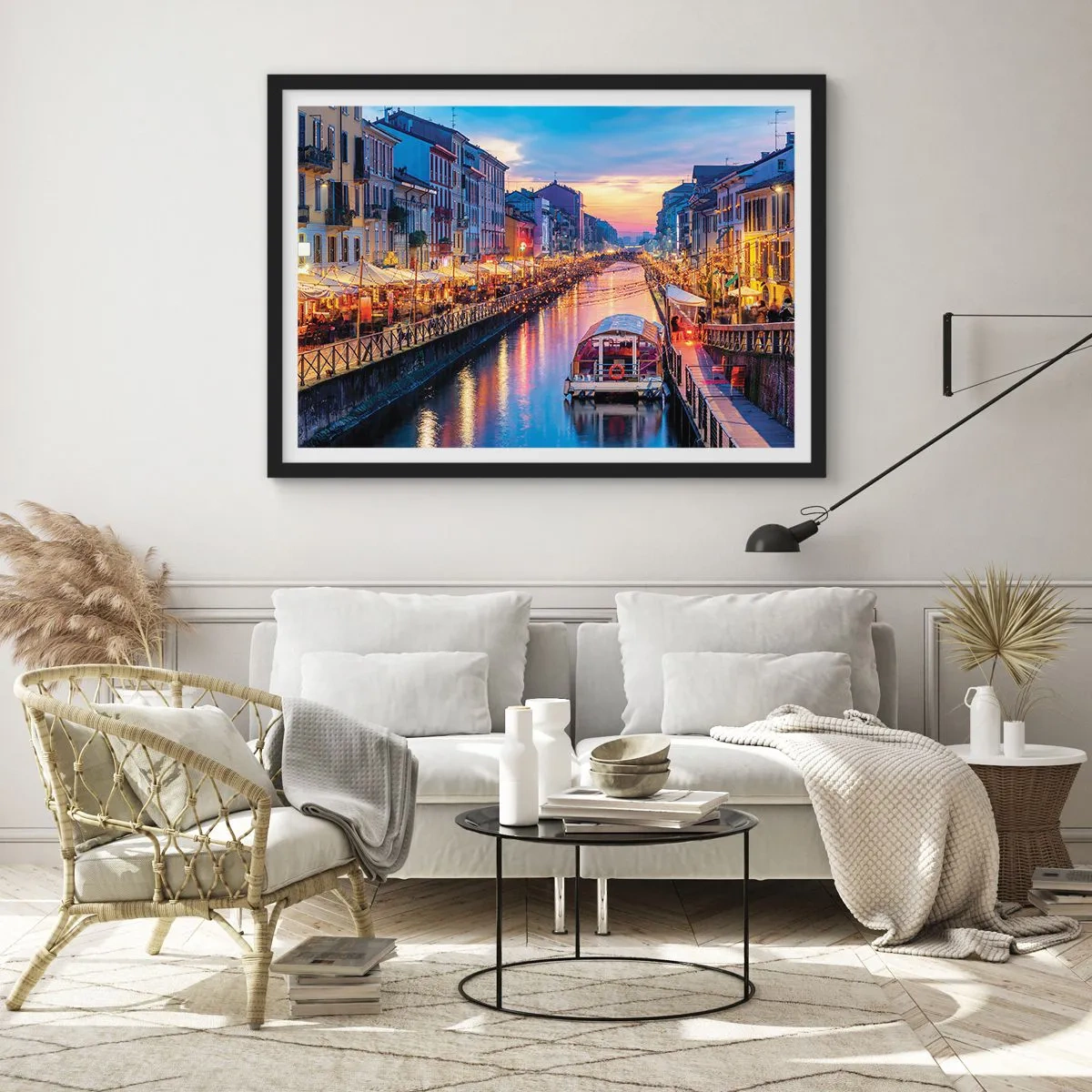 Poszter fehér keretben - Fény és öröm estéje - 70x50 cm