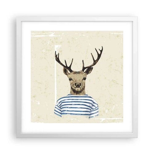 Poszter fekete keretben - Mert szeretem a csíkos pólókat! - 40x40 cm