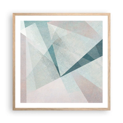 Poszter világos tölgy keretben - Nyugodtan, de dinamikusan - 60x60 cm