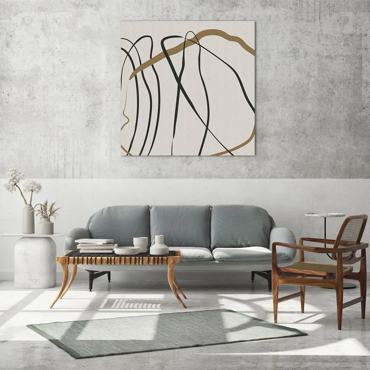 Üveg kép - Kompozíció - birtokló tánc - 70x70 cm