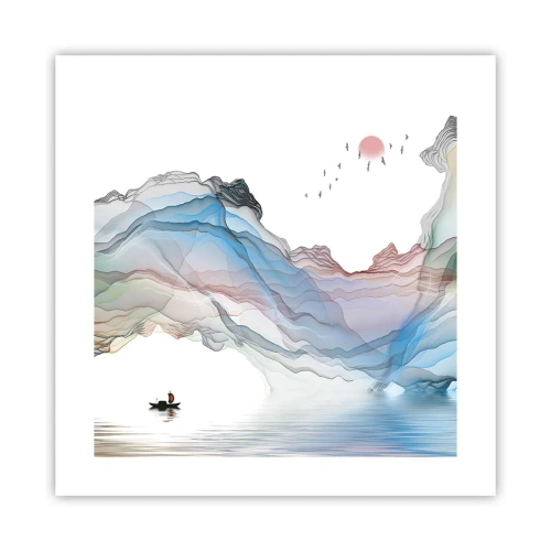 Poszter - A kristály hegyek felé - 40x40 cm
