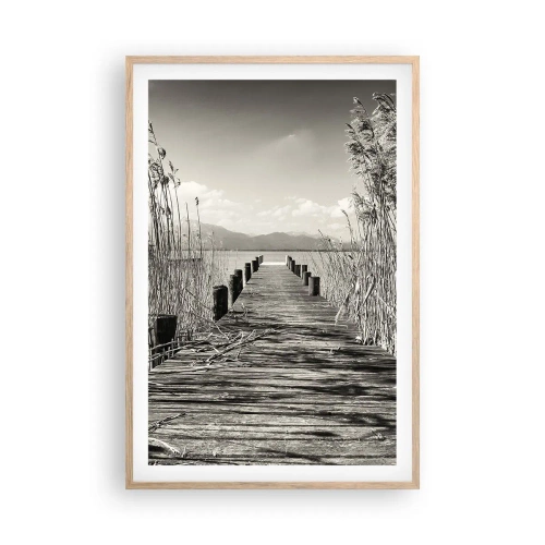 Poszter világos tölgy keretben - A fű csendjében - 61x91 cm