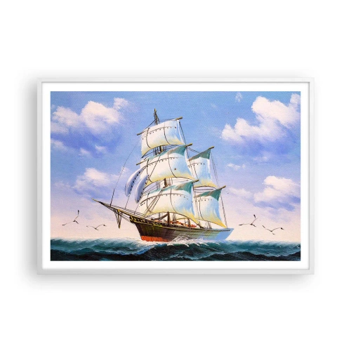 Poszter fekete keretben - Büszkén a széllel - 100x70 cm