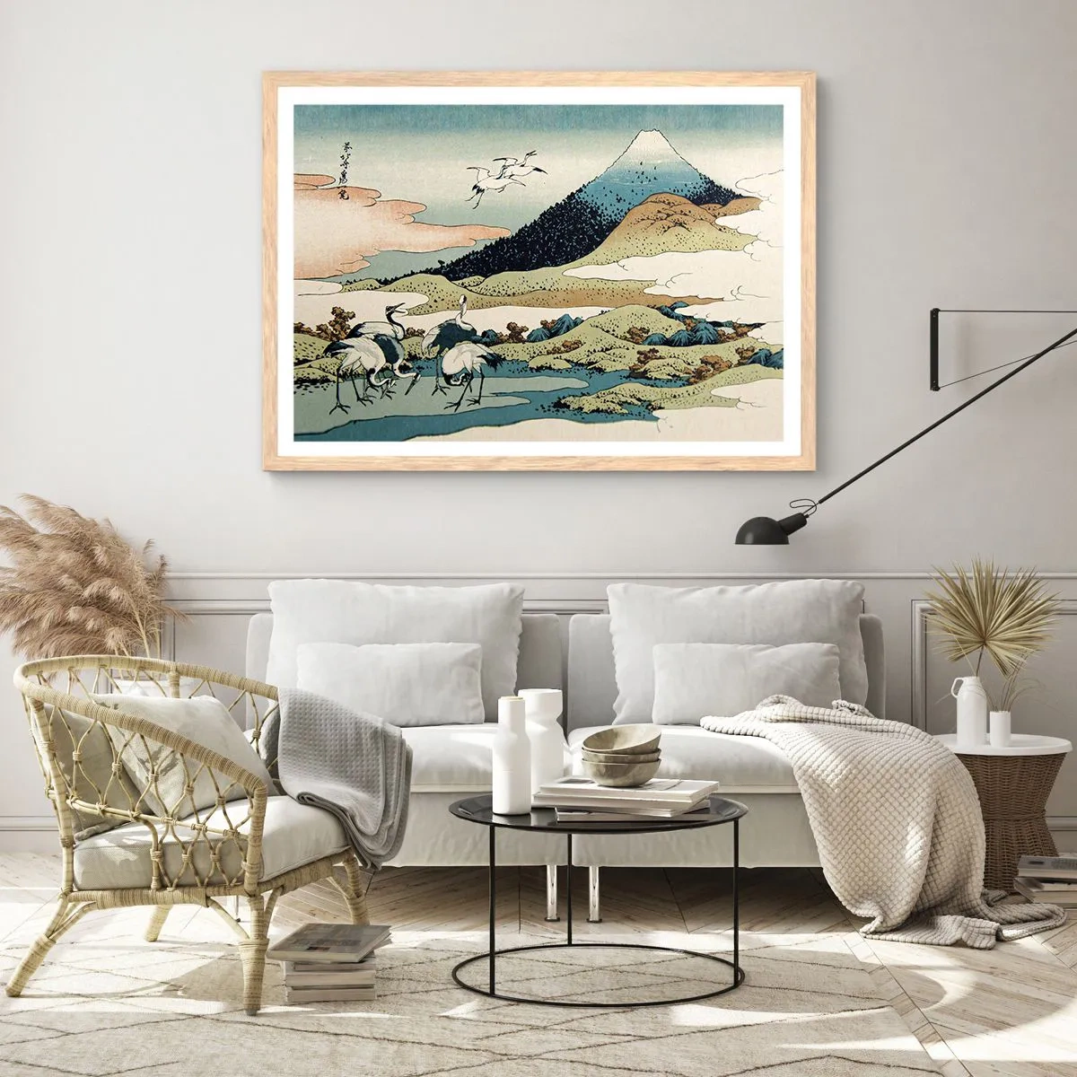 Poszter világos tölgy keretben - Japán lélekben - 40x30 cm