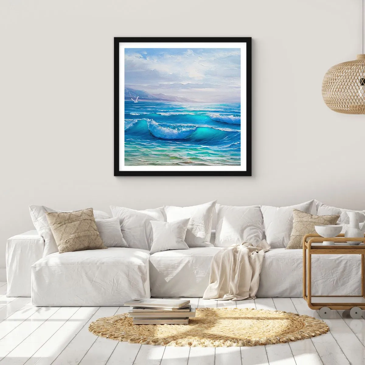 Poszter fehér keretben - Megkönnyebbülést hoz - 50x50 cm