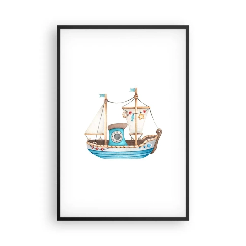 Poszter fehér keretben - Ahoj, kaland! - 61x91 cm