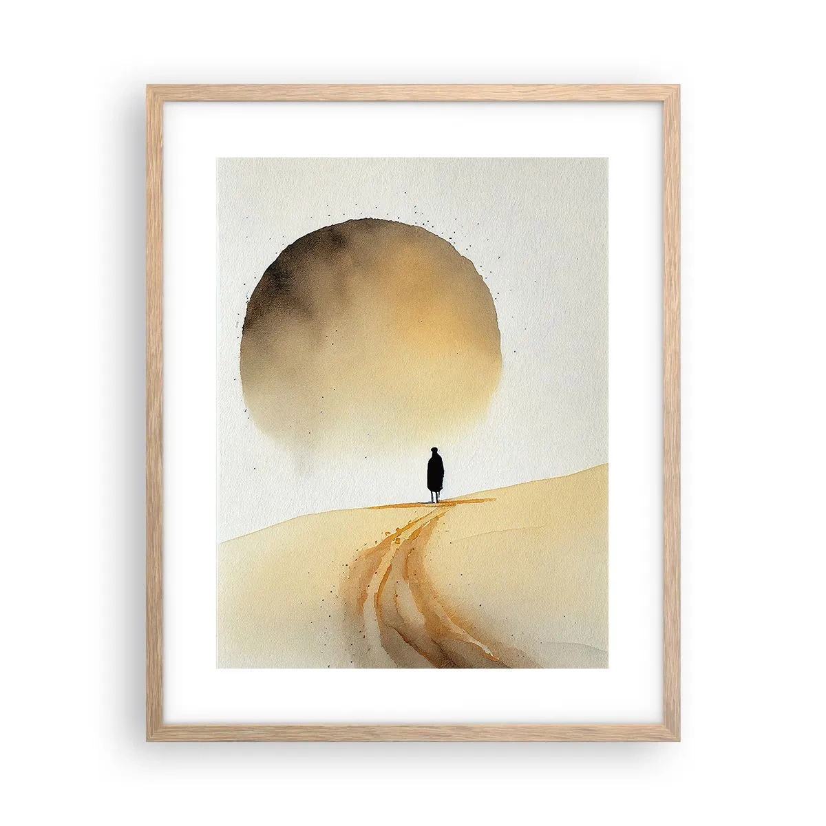 Poszter világos tölgy keretben - Örök vágyakozás - 40x50 cm