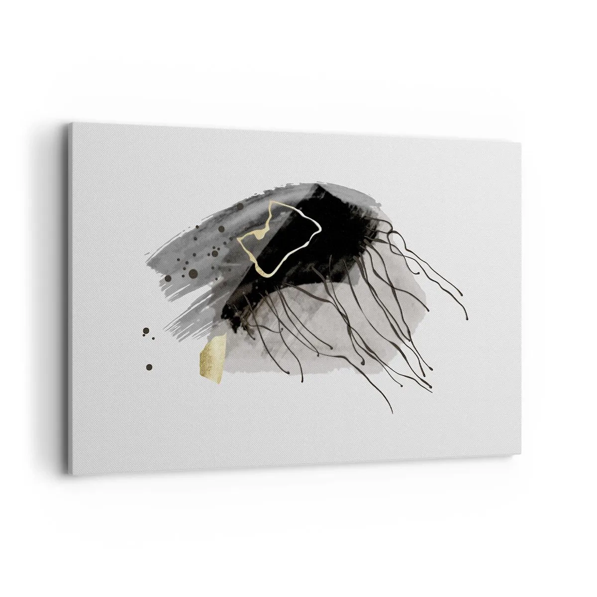 Vászonkép - Feketében és aranyban - 120x80 cm
