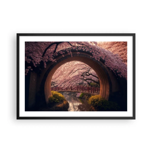 Poszter fehér keretben - Japán tavasz - 70x50 cm