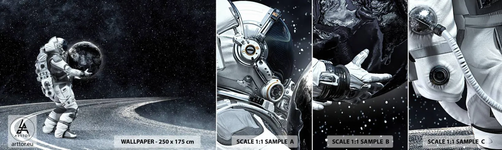 Fotótapéta Minta Öntapadós Deluxe Sticker - A Tejúton - Világegyetem, Űrhajós, Fantázia - 100x30 cm