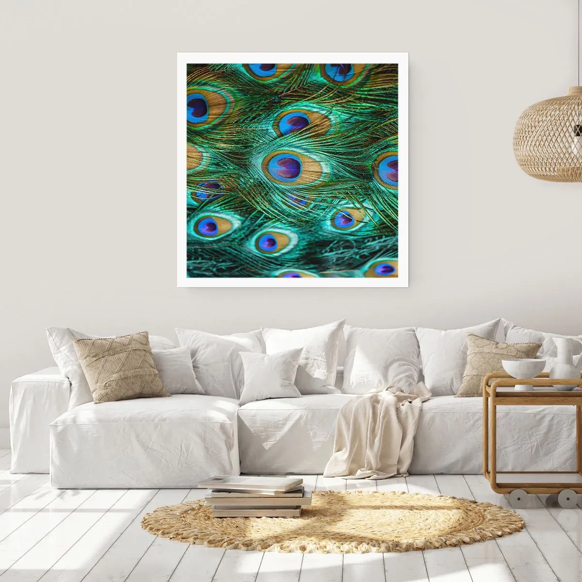 Poszter - Pávaszemű pillantás - 60x60 cm