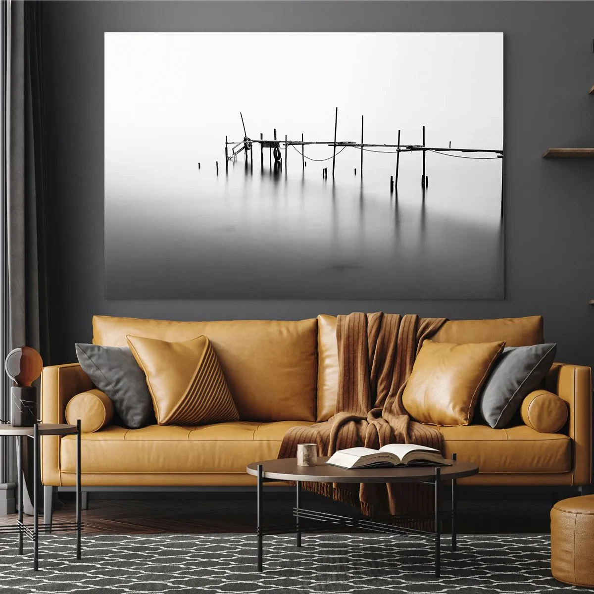 Üveg kép - Mi van, ha nincs világ? - 120x80 cm