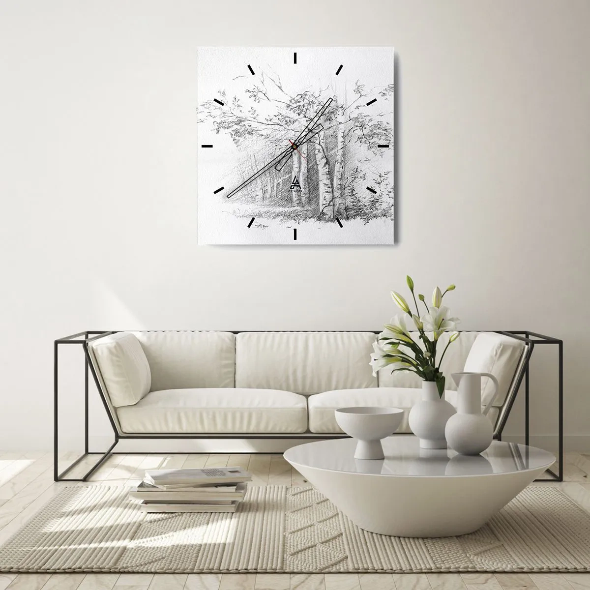 Falióra, Óra - A nyírerdő fénye - 30x30 cm