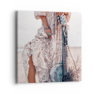 Vászonkép - Hippik az úton - 40x40 cm