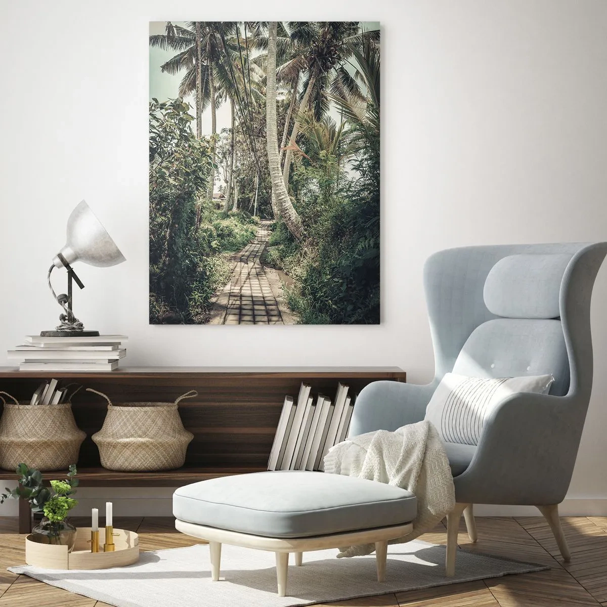 Üveg kép - Pálma sugárút - 70x100 cm