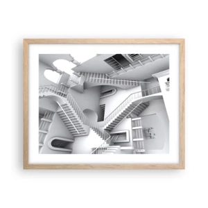 Poszter világos tölgy keretben - A tér paradoxonjai - 50x40 cm