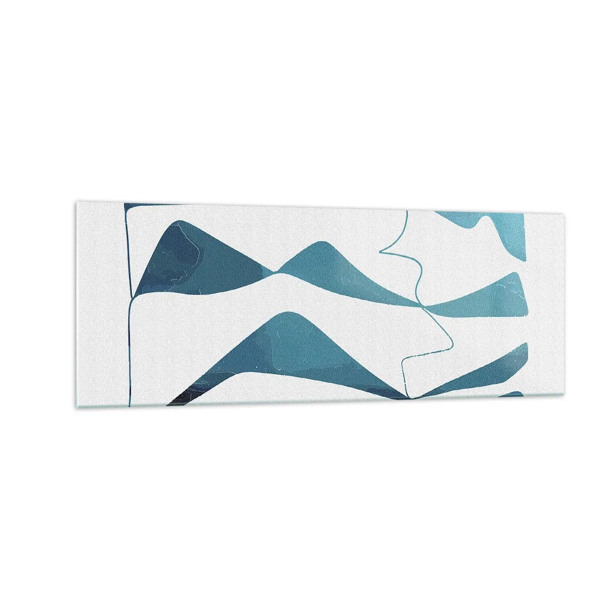 Üveg kép - Absztrakció: egy türkizkék összetétel - 140x50 cm