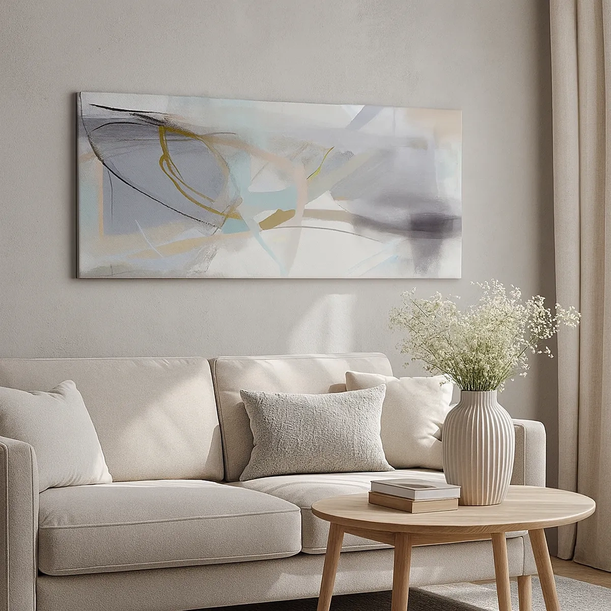 Vászonkép - Ködös absztrakció - 30x30 cm