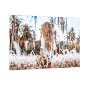 Üveg kép - Fűbolyhból született - 120x80 cm