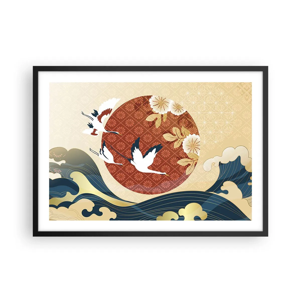 Poszter fehér keretben - Japán mese - 70x50 cm