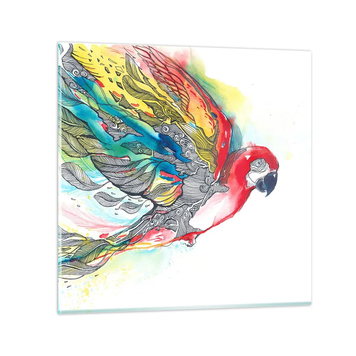 Üveg kép - Élj színesen - 40x40 cm