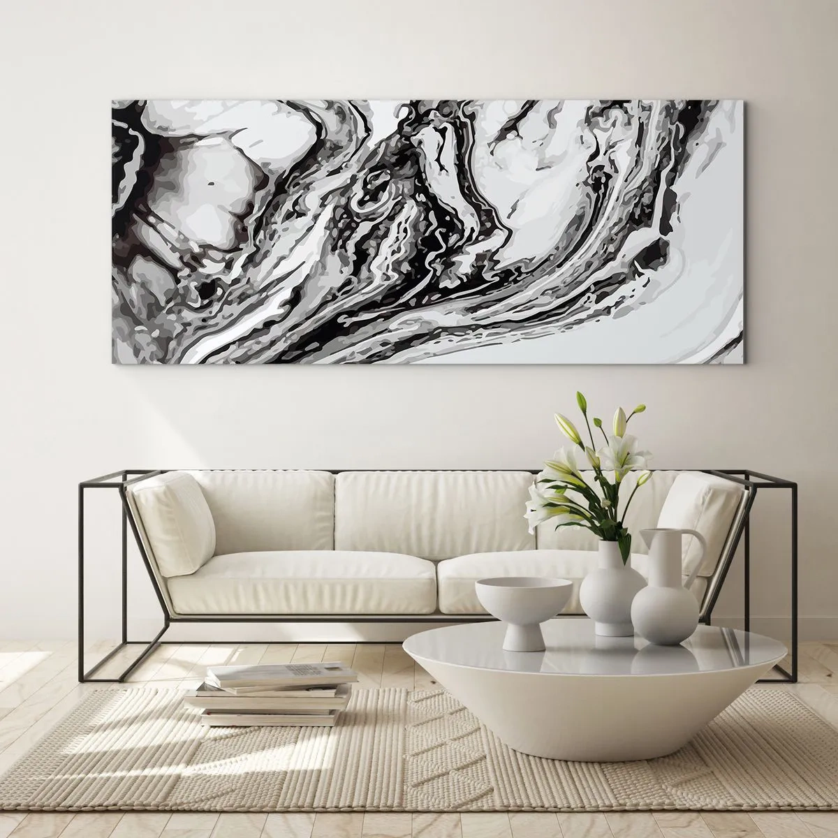 Üveg kép - Kezdetben káosz uralkodott - 100x40 cm