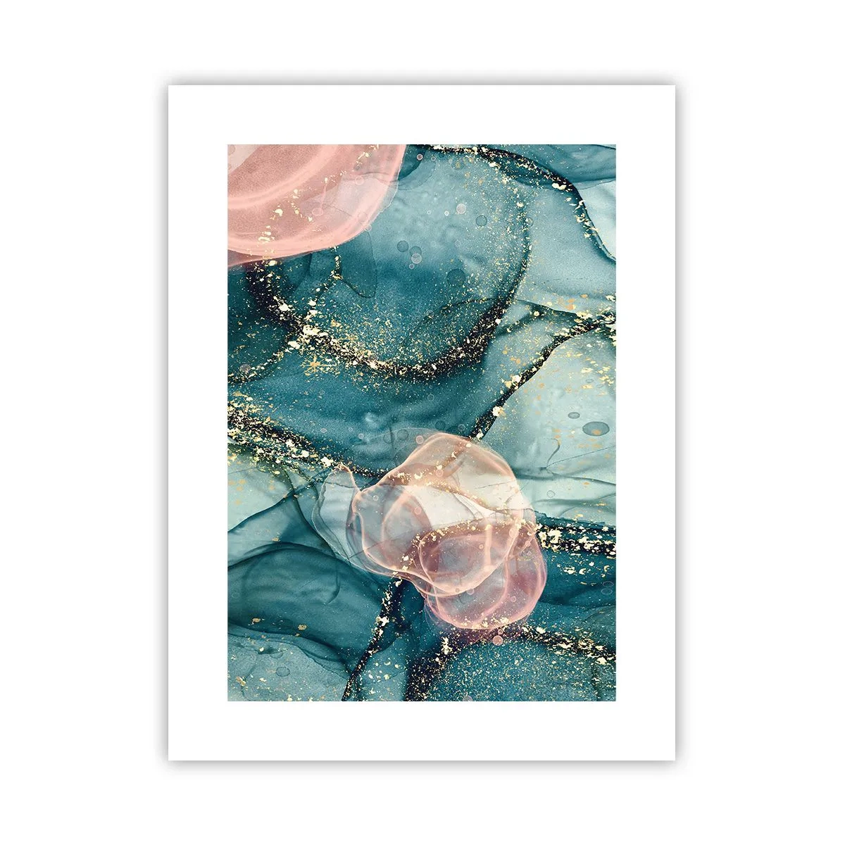Poszter - Selyemkék, tüll rózsaszín - 30x40 cm