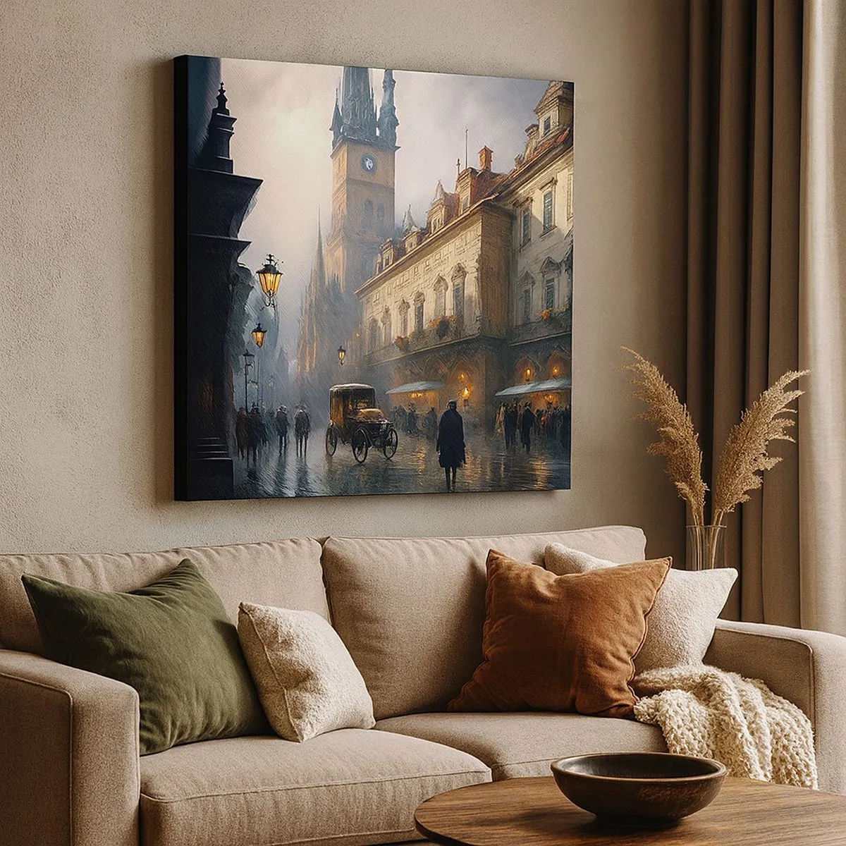 Vászonkép - Egy prágai este varázsa - 30x30 cm