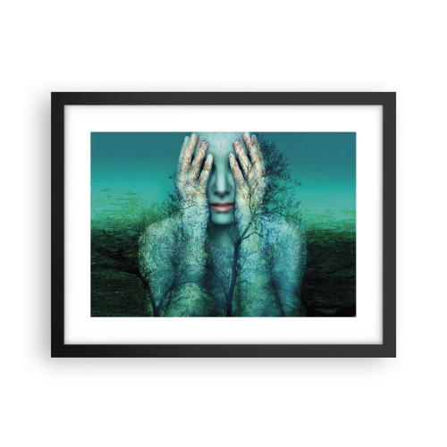 Poszter fehér keretben - Kékbe merítve - 40x30 cm