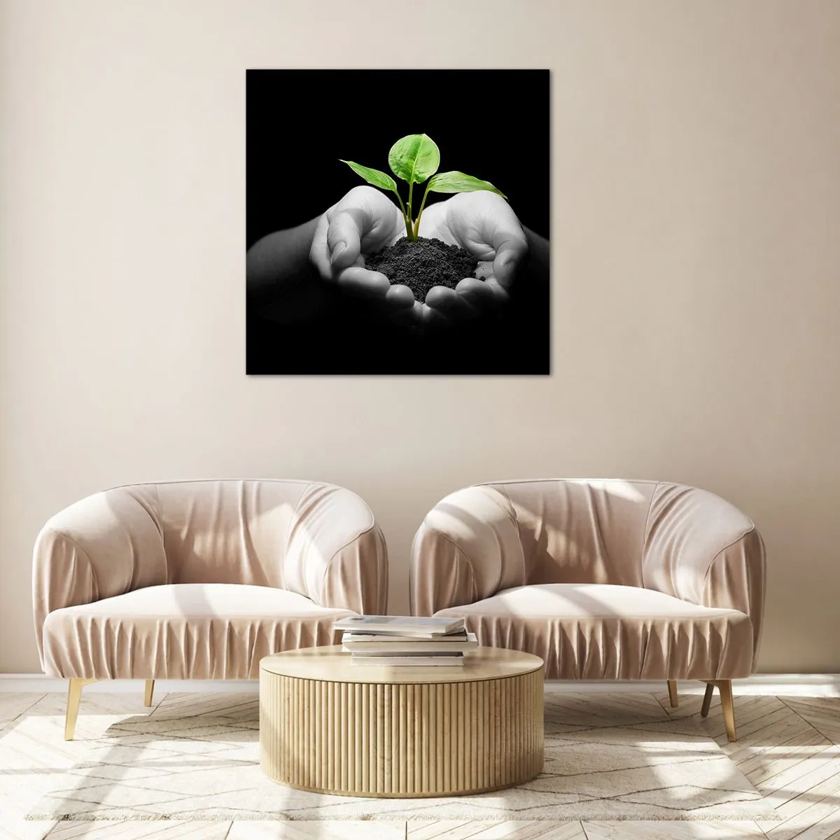 Üveg kép - Szeretem a természetet, védem azt - 70x70 cm