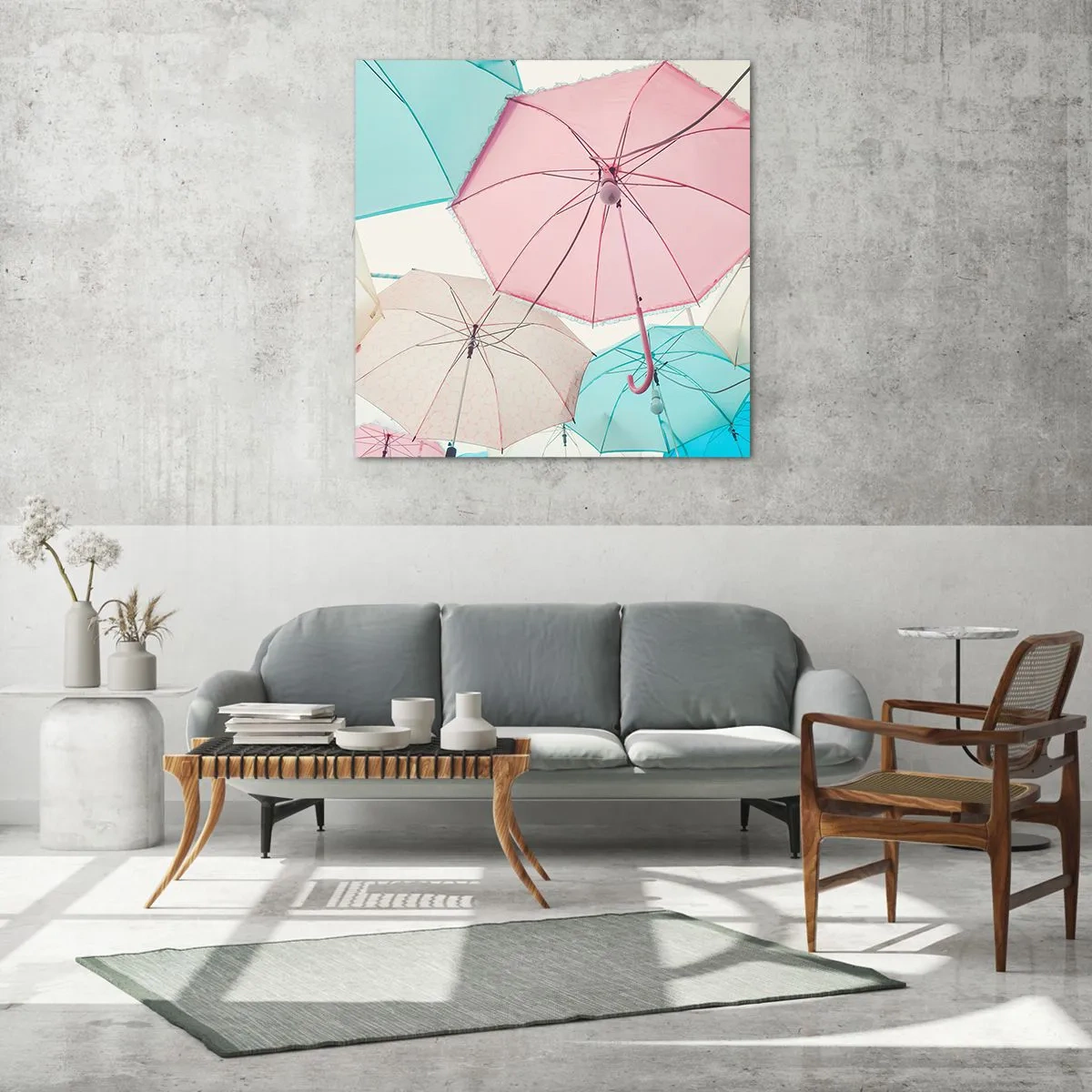 Üveg kép - Néha napsütés, néha eső - 60x60 cm