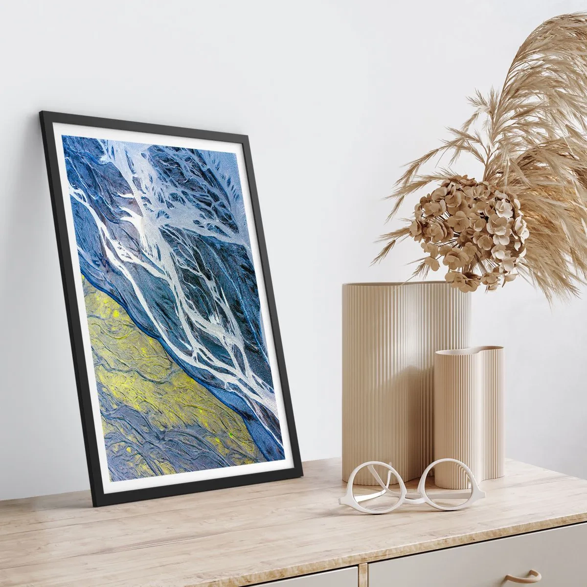 Poszter fehér keretben - A természet barlangrajzai - 40x50 cm