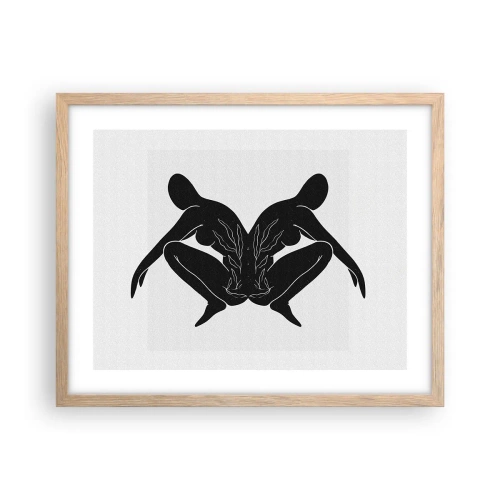 Poszter világos tölgy keretben - Egy közös lélek - 50x40 cm