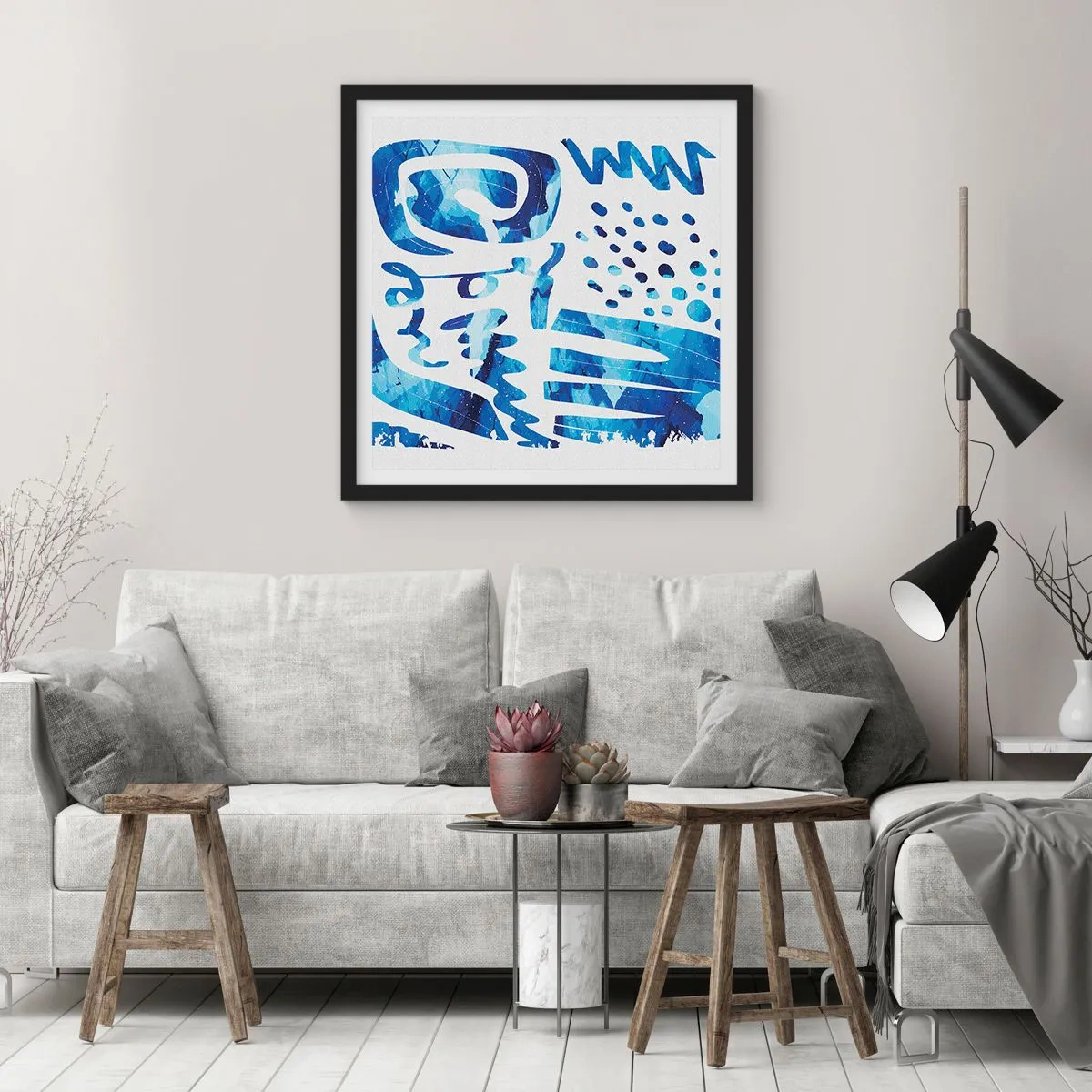 Poszter fehér keretben - Vissza a gyökerekhez - 60x60 cm