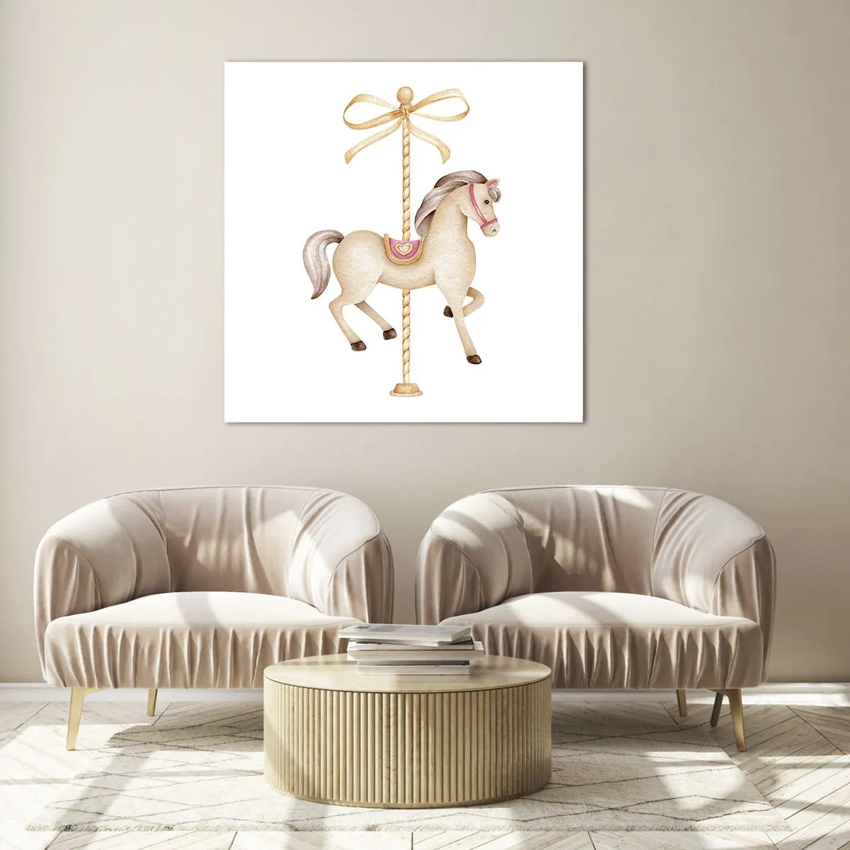 Üveg kép - Kecses vágtával - 70x70 cm