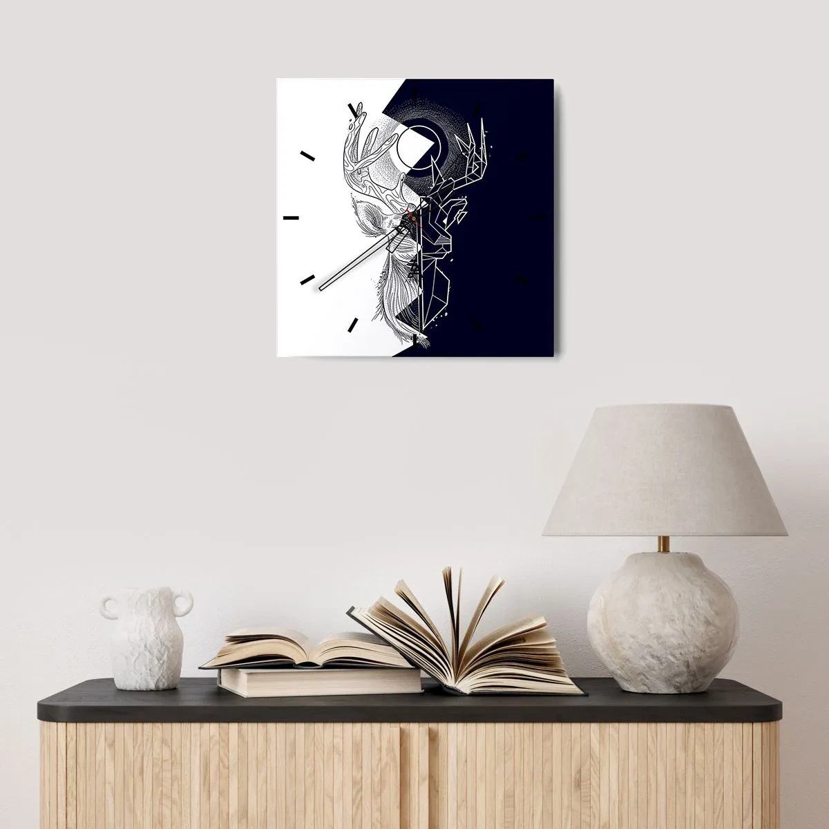 Falióra, Óra - Az ellentétek harca és egysége - 40x40 cm