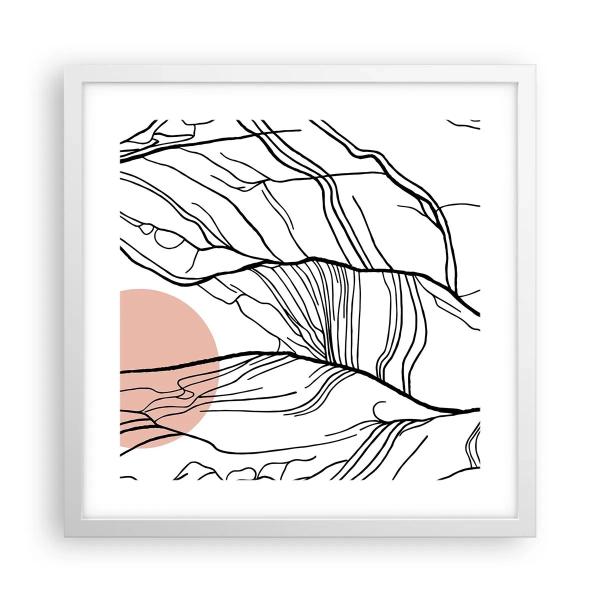 Poszter fekete keretben - Gallyak hálójában - 40x40 cm