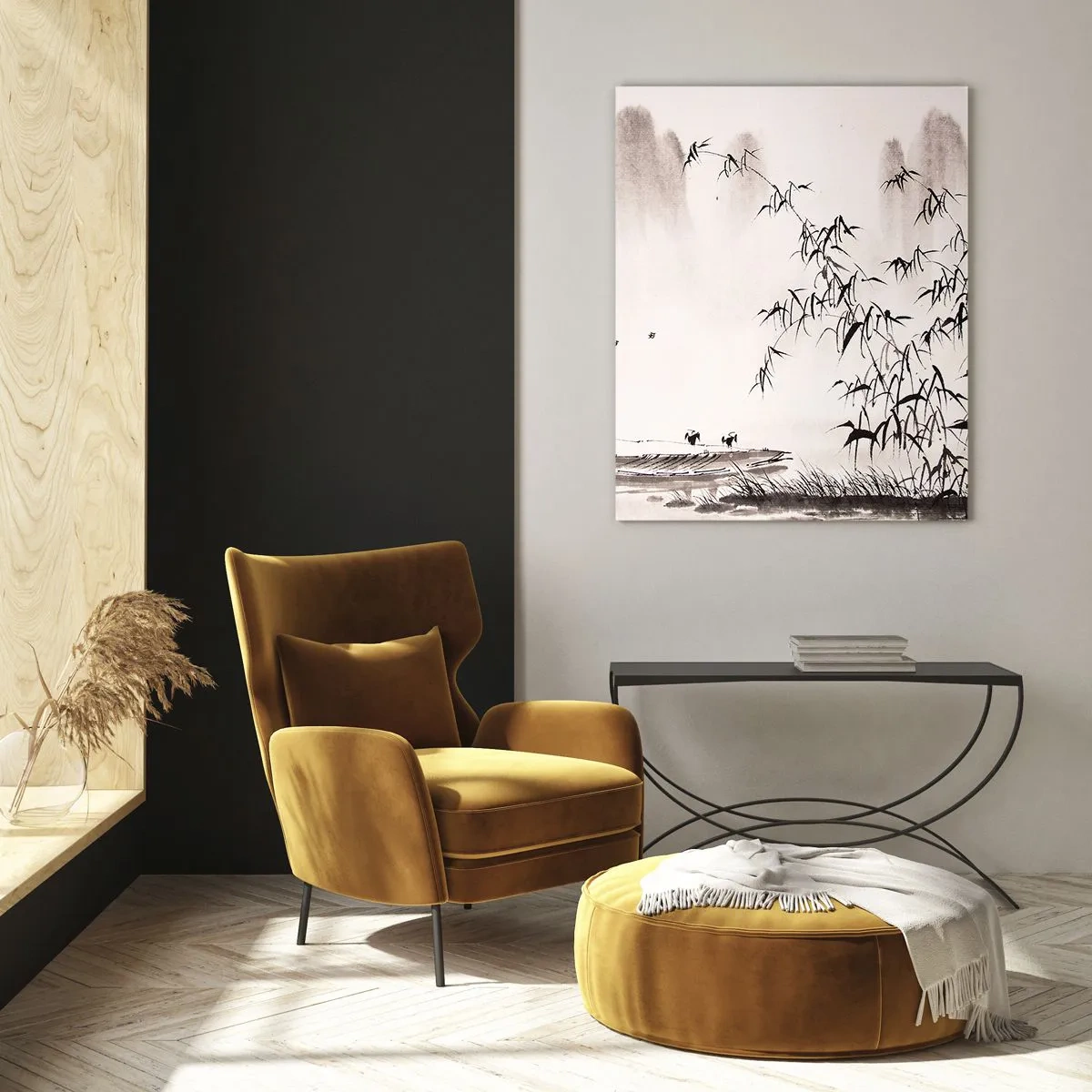 Üveg kép - A rizsföldek csendje - 80x120 cm