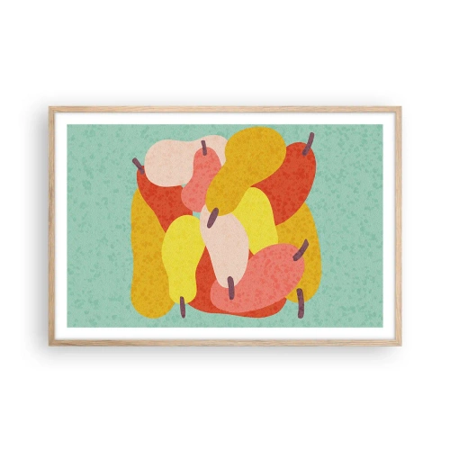 Poszter világos tölgy keretben - Ízlelgetni a nyári napot - 91x61 cm