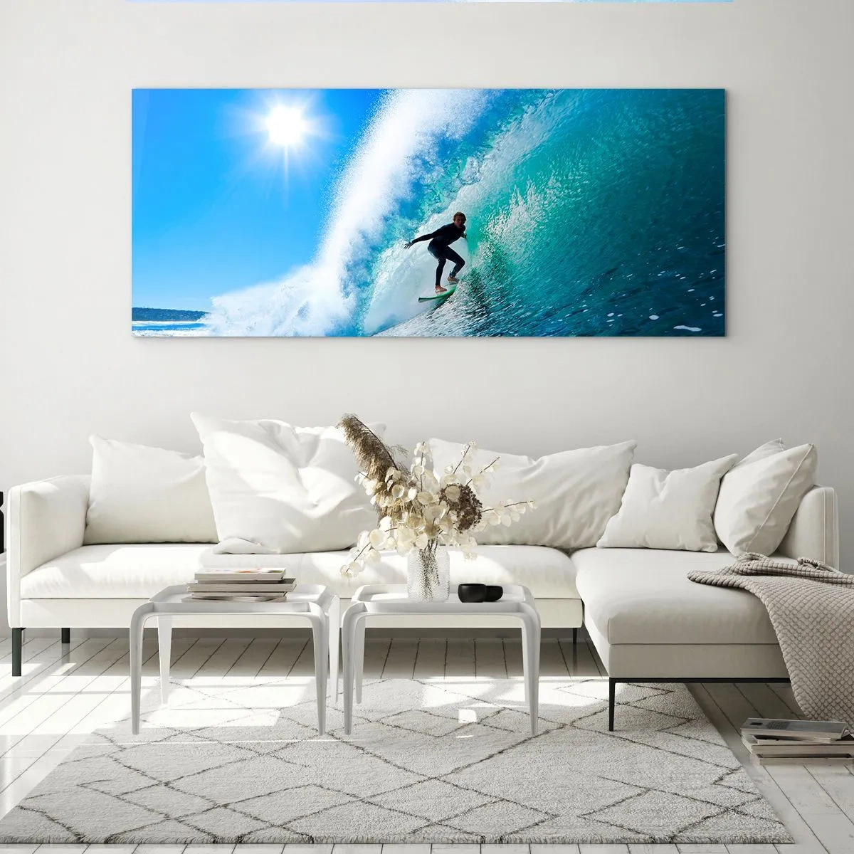 Üveg kép - A nagy kéken keresztül - 120x50 cm