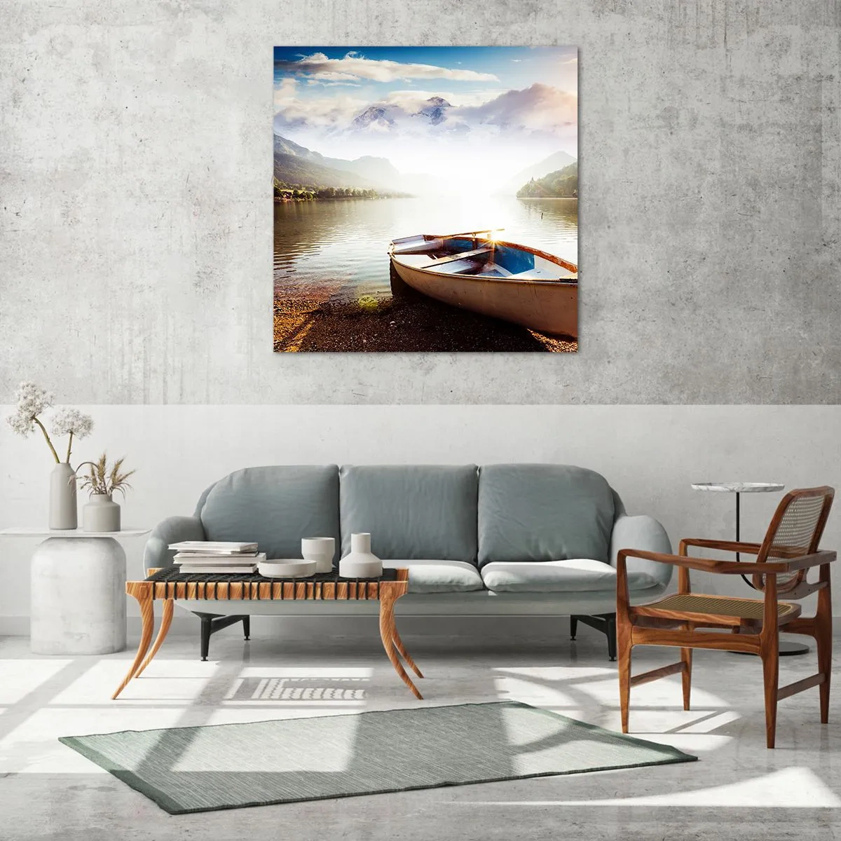 Üveg kép - Nagy és tiszta víz felett - 70x70 cm